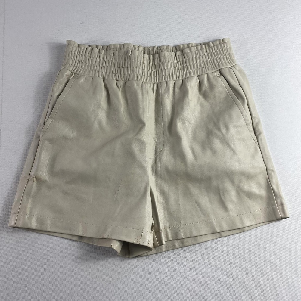 7 For All Mankind Shorts Womens Medium Faux Leather High Rise Pockets